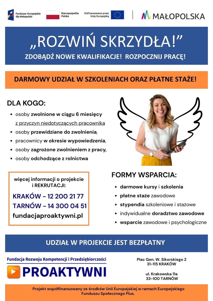 Plakat z informacjami